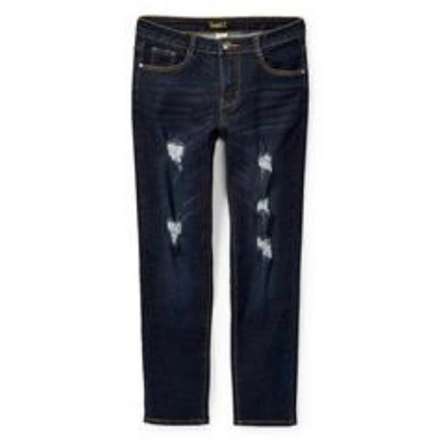 Boy’s Washed Distressed Straight Leg Jeans