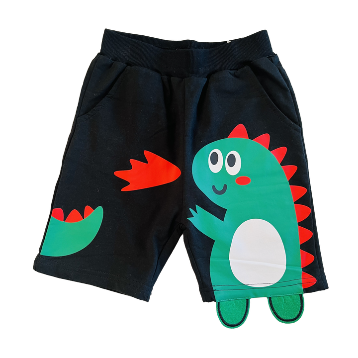 Boy’s Dinosaur Patched Shorts