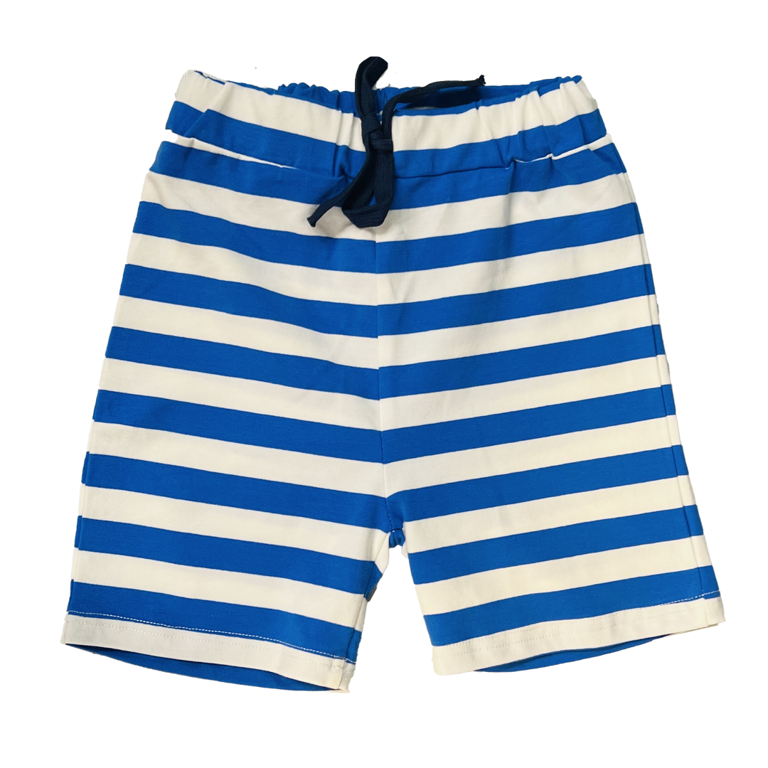 Double-Decker Tee w/ Blue Striped Shorts Set